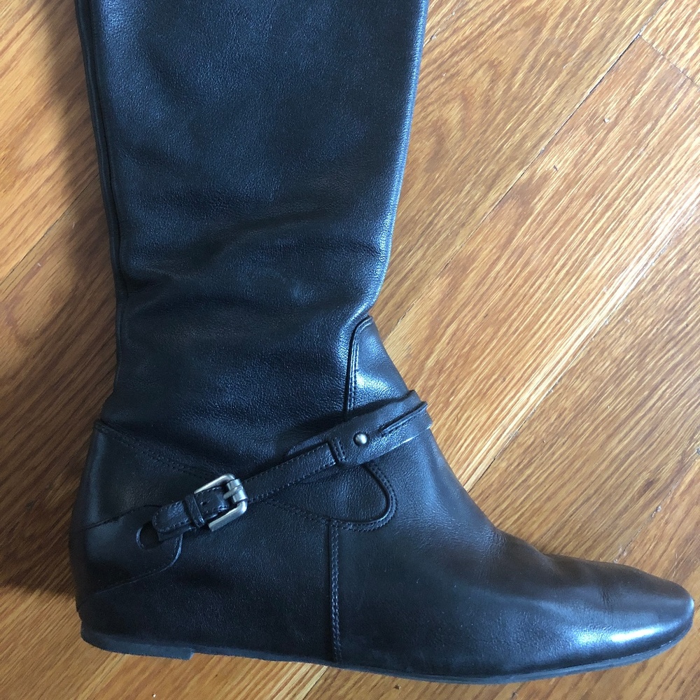 Via Spiga Black Soft Leather Knee-high Boots